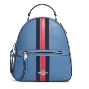 Coach Jordyn backpack with varsity stripe. NWT.